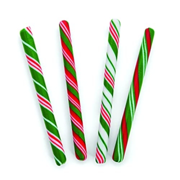 Fun Express 4 1/2", 2 lbs., Christmas Apple & Cherry Hard Candy Sticks - 80 Pieces - Great for Parad...