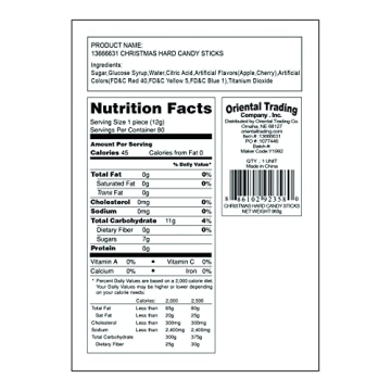 Fun Express Christmas Candy Sticks - 80 Pieces, 2 lbs.