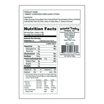 Fun Express Christmas Candy Sticks - 80 Pieces, 2 lbs.