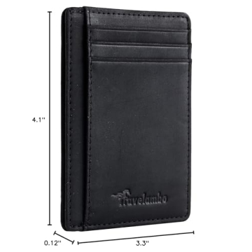 Travelambo Slim Wallet: Minimalist RFID Blocking Design