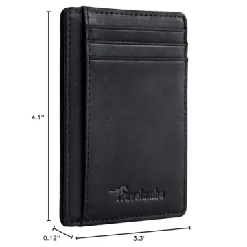 Travelambo Slim Wallet: Minimalist RFID Blocking Design