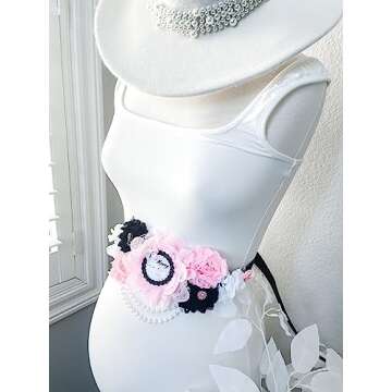 A Boo is DUE Baby Shower Mom to be Maternity Sash, A Boo is DUE Baby Mom to Be Sash for Shower, A Boo is DUE Theme, A Boo is DUE Baby Sash (Mom Sash and Dad Pin)