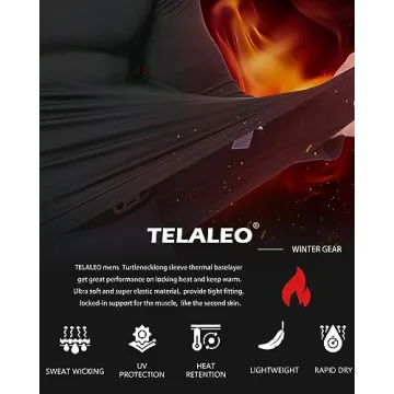 Men's Thermal Underwear Set - Fleece Lined Black