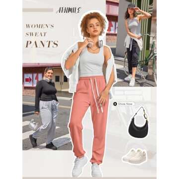 ATHMILE Halloween Baggy Sweatpants with Pockets for Women