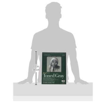 Strathmore 400 Series Sketch Pad, Toned Gray, 11x14 inch, 24 Sheets - Artist Sketchbook for Drawing,...