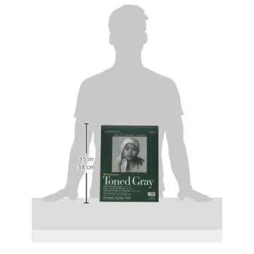 Strathmore 400 Series Sketch Pad, Toned Gray, 11x14 inch, 24 Sheets - Artist Sketchbook for Drawing,...