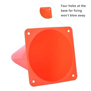 Alyoen Traffic Cones - Durable 9-Inch Training Cones for Events