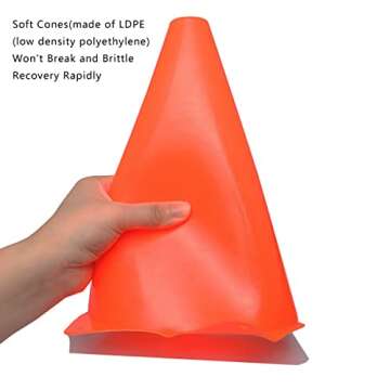 Alyoen Traffic Cones - Durable 9-Inch Training Cones for Events