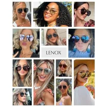 DIFF Lenox Gold Aviator Sunglasses for Women UV400 Protection