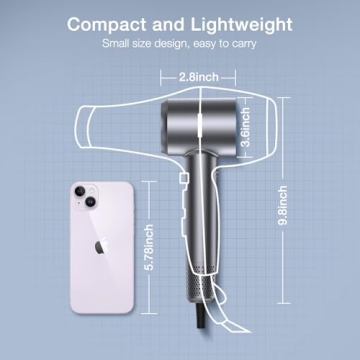 VivaEase High-Speed Ionic Hair Dryer with HD Display