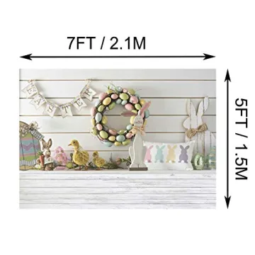 BELECO 7x5ft Happy Easter Photography Backdrop