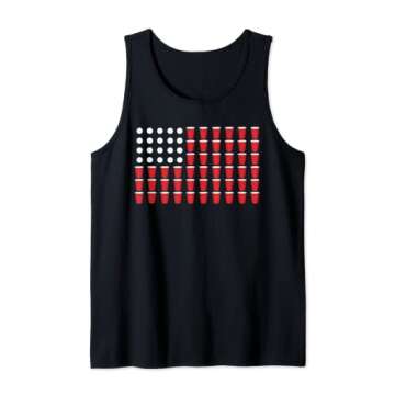 Beer Pong 4th of July American Flag USA America Drinking Tank Top
