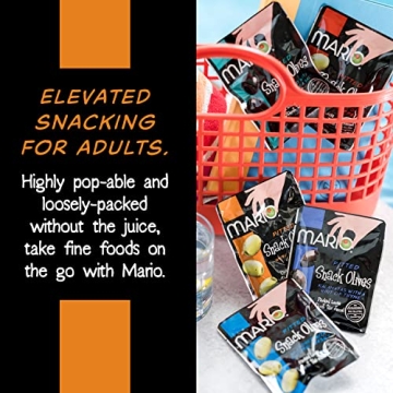 Mario Camacho Pitted Snack Olives 1.05oz Pouches - Healthy Snack