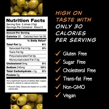 Mario Camacho Pitted Snack Olives 1.05oz Pouches - Healthy Snack