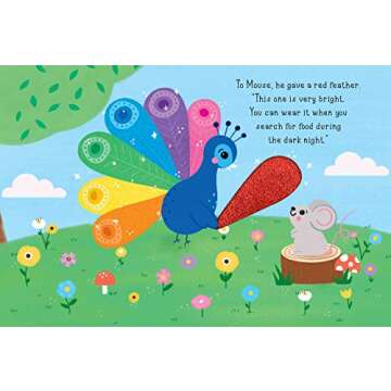 Peacock's Rainbow Feathers Touch and Feel Board Book for Kids