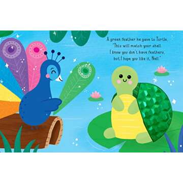 Peacock's Rainbow Feathers Touch and Feel Board Book for Kids