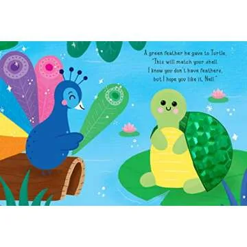Peacock's Rainbow Feathers Touch and Feel Board Book for Kids