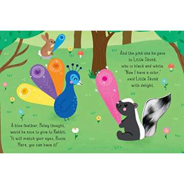 Peacock's Rainbow Feathers Touch and Feel Board Book for Kids