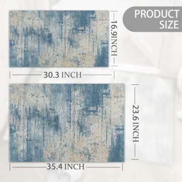 LYGLIGH Thin Door Mats for Inside Entry, 1/10 Inch Ultra Thin Door Mat Indoor Entrance, Non-Slip Rub...