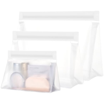 PACKISM Leak Proof Clear Toiletry Bag - TSA Approved, Reusable & Durable