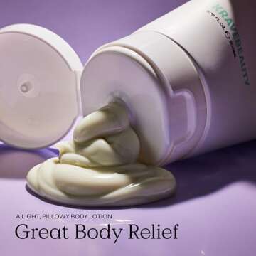 KraveBeauty Great Body Relief Skin Barrier Body Lotion, Contains 5% Tamanu Oil to Soothe Irritation and Ceramides to Retain Moisture, For All Skin Types, Vegan & Cruelty Free, 6.76 fl oz