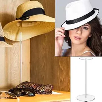 Elegant TRIRITE Acrylic Hat Stands for Stylish Display