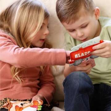 BIZYBOO - The Original Seek & Find Plush - Hidden Object Search Problem Solving Educational Matching Game for Kids 2 and Up - 2 Pack (Aloha & Joy)