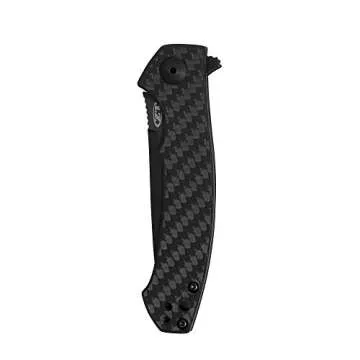Zero Tolerance 0450CF Folding Knife, 3.25" DLC S35VN Blade, Carbon Fiber & Titanium Handle, KVT Ball-Bearing Opening, Frame Lock, 2.45oz