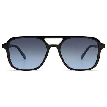 SOJOS Retro Aviator Sunglasses for Women Men,Trendy Rectangle Womens Mens Shades Sun Glasses SJ2202