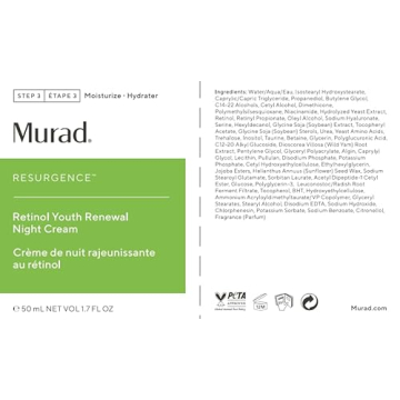 Murad Retinol Night Cream Anti-Aging Wrinkle Reduction