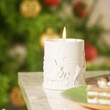 BOOWAN NICOLE Christmas Candle Jar Mold for Home Decor