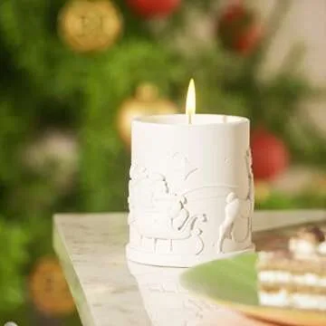 BOOWAN NICOLE Christmas Candle Jar Mold for Home Decor