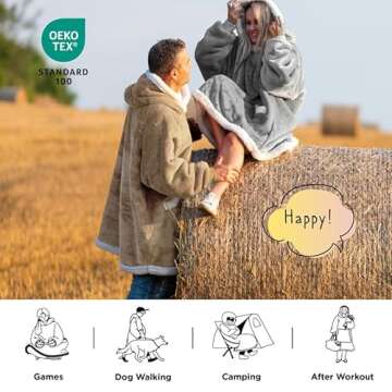 Bedsure Blanket Hoodie - Ultimate Wearable Blanket Comfort