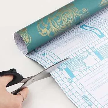 CiCiwind 17.3In×393.7In Peel and Stick Wallpaper for Bedroom Green and Gold Wallpaper Removable Self Adhesive Floral Contact Paper Modern Boho Wallpaper for Kitchen Cabinets Walls Covering Vinyl Film