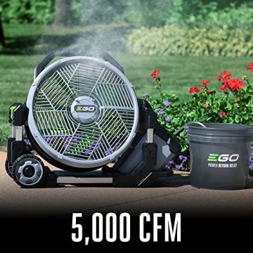 EGO Power+ Cordless Misting Fan for Summer Comfort