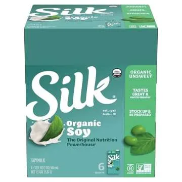 Silk Organic Soy Milk - Unsweetened, Vegan, & Non-GMO