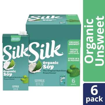 Silk Organic Soy Milk - Unsweetened, Vegan, & Non-GMO