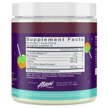Alani Nu Pre Workout Powder with 200mg Caffeine for Energy