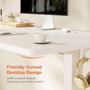 Sweetcrispy Adjustable Electric Height Desk for Home Office