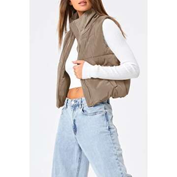 Trendy Queen Puffer Vest Women Winter Sleeveless Outerwear