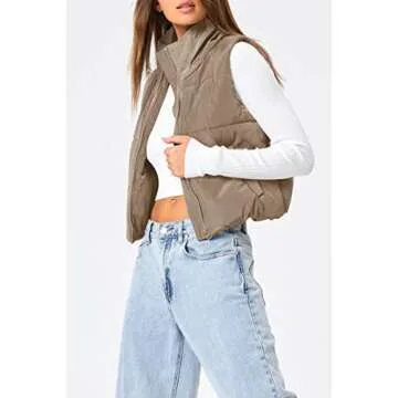 Trendy Queen Puffer Vest Women Winter Sleeveless Outerwear