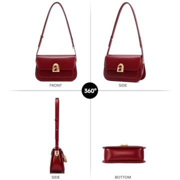 LA'FESTIN Leather Shoulder Bag Women Adjustable Strap Crossbody Purse