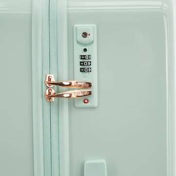 kensie Women's Gemstone Luggage, Mint, 2 Piece Set (28"/20")