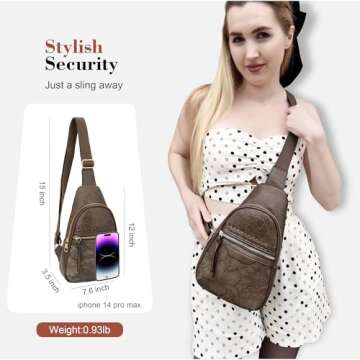 ALYSSA Sling Bag Stylish Faux Leather Crossbody Backpack