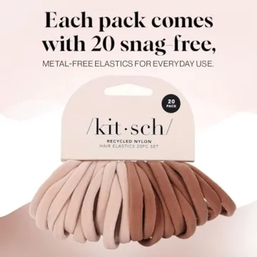 Kitsch No Tangle No Breakage Hair Ties 20pcs Blush