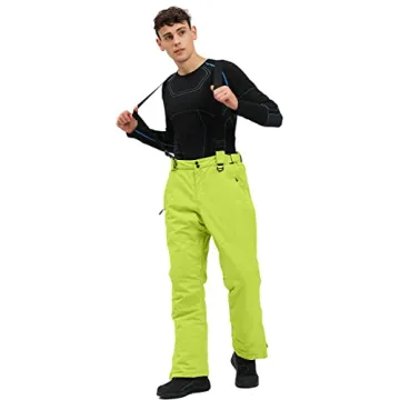 YEEFINE Men's Waterproof Insulated Snow Ski Pants Winter Bibs