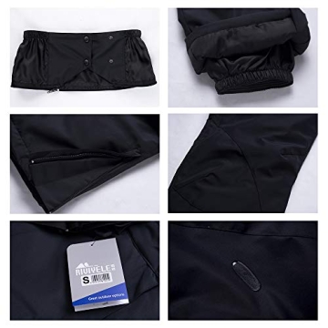 YEEFINE Men's Waterproof Insulated Snow Ski Pants Winter Bibs