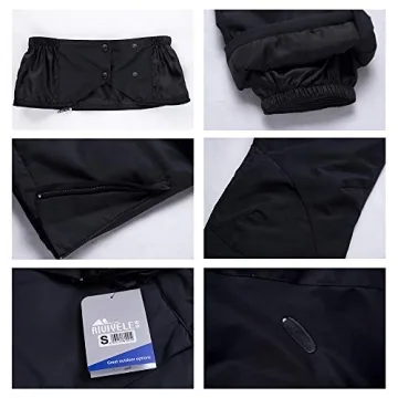 YEEFINE Men's Waterproof Insulated Snow Ski Pants Winter Bibs