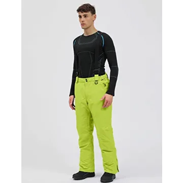 YEEFINE Men's Waterproof Insulated Snow Ski Pants Winter Bibs