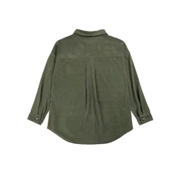 VICHYIE Womens Stylish Oversized Corduroy Shacket